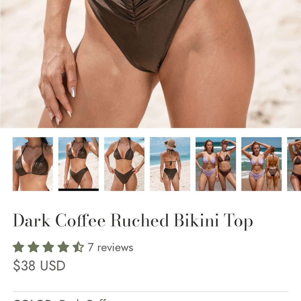 Elegant Brown Bikini Set - Picture 4 of 4